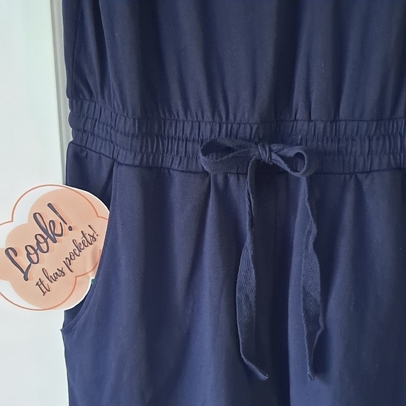 Calvin Klein Size Small Navy Blue Sleeveless Romper NWT - Picture 2 of 9